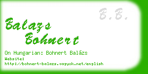 balazs bohnert business card